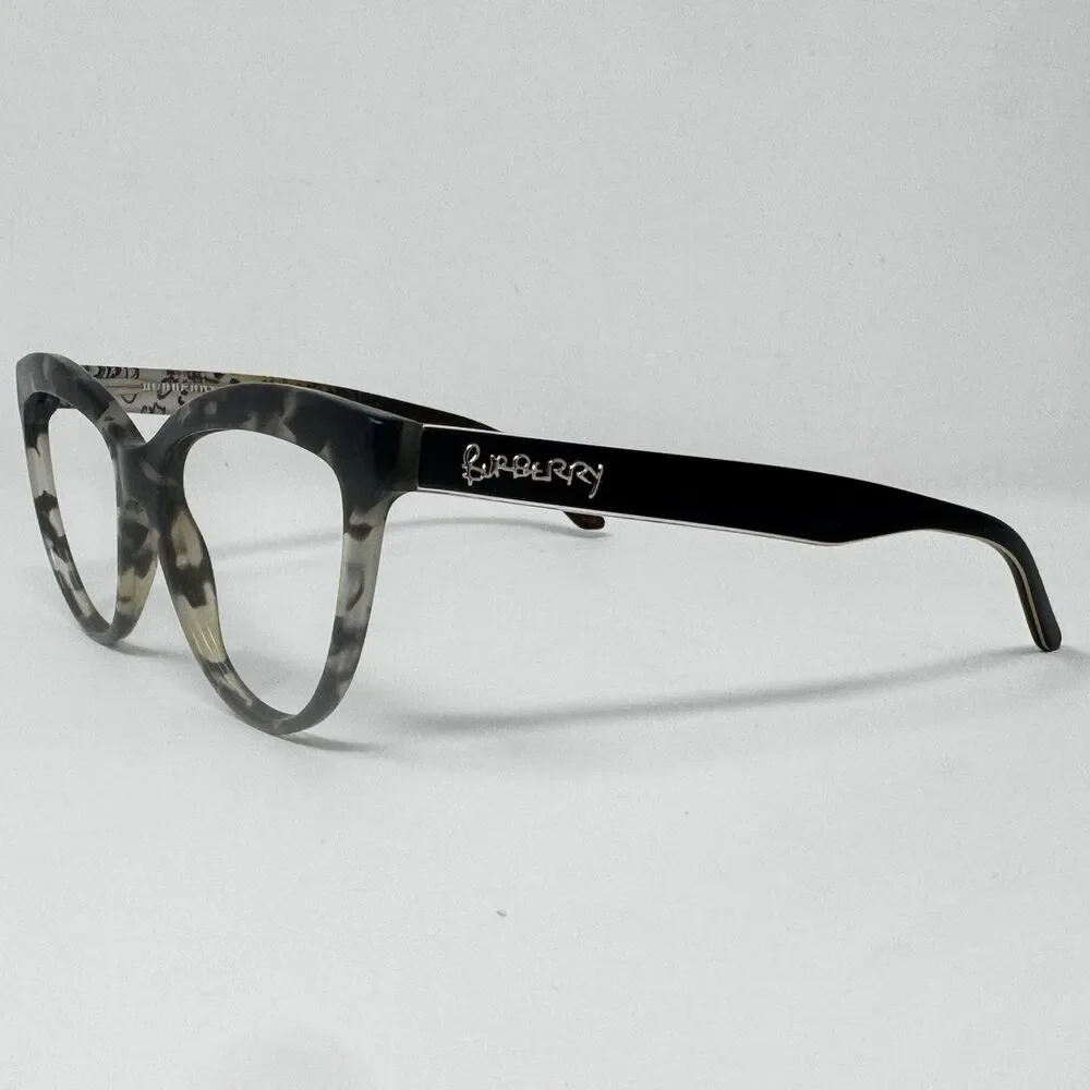 Burberry B2276 3722 Graffiti Print Cat Eye Eyeglass Frames 53-16-140